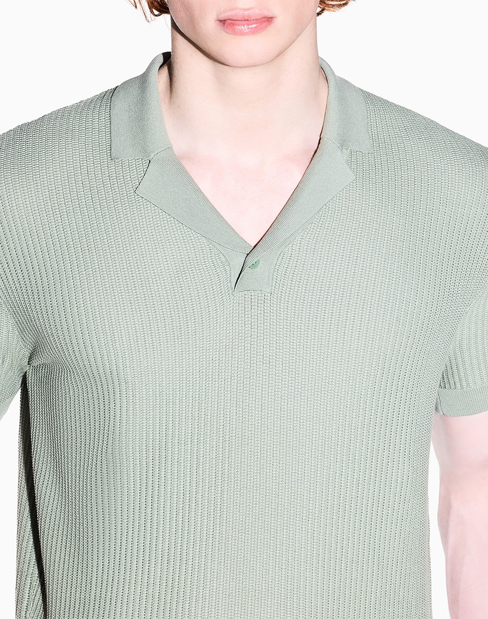 Armani Exchange Knit Polo Xm002165Af20139-U7210 Lightgreen ανδρικά ρούχα μπλούζες Politikos Shop Πολιτικός