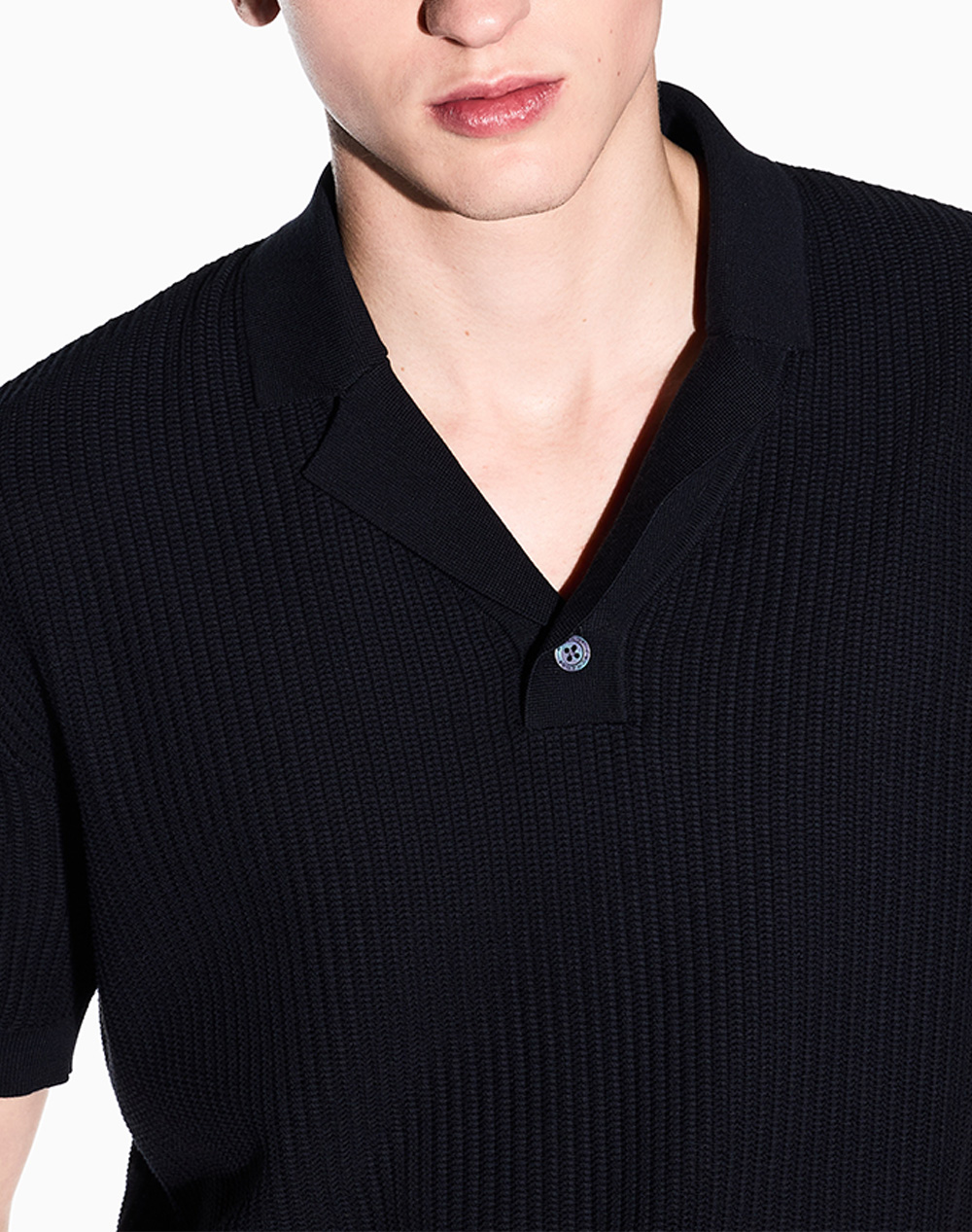 Armani Exchange Knit Polo Xm002165Af20139-Ub101 Navyblue ανδρικά ρούχα μπλούζες Politikos Shop Πολιτικός