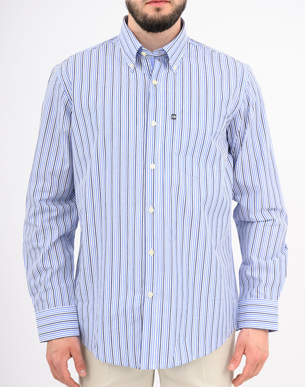 Ascot Shirt 15373204-31 Ciel ανδρικά ρούχα πουκάμισα Politikos Shop Πολιτικός