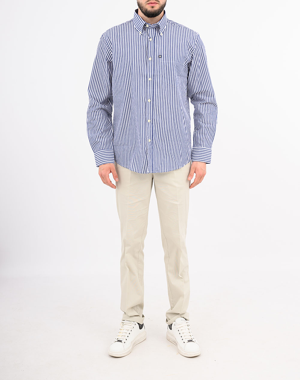 Ascot Shirt 15973204-90 Navyblue ανδρικά ρούχα πουκάμισα Politikos Shop Πολιτικός