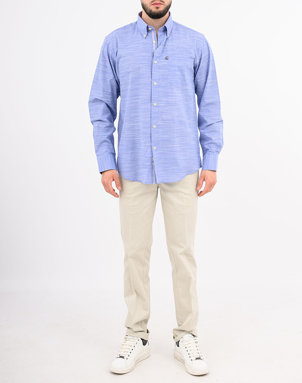Ascot Shirt 15357204-02 Indigo ανδρικά ρούχα πουκάμισα Politikos Shop Πολιτικός