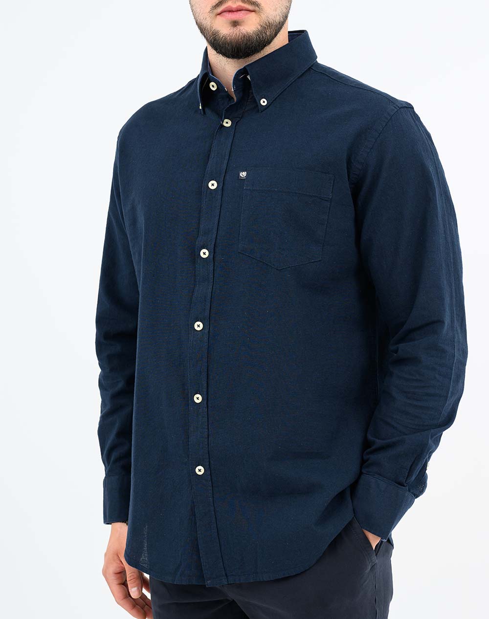 Ascot Πουκαμισο 15362209-60 Darkblue ανδρικά ρούχα πουκάμισα Politikos Shop Πολιτικός
