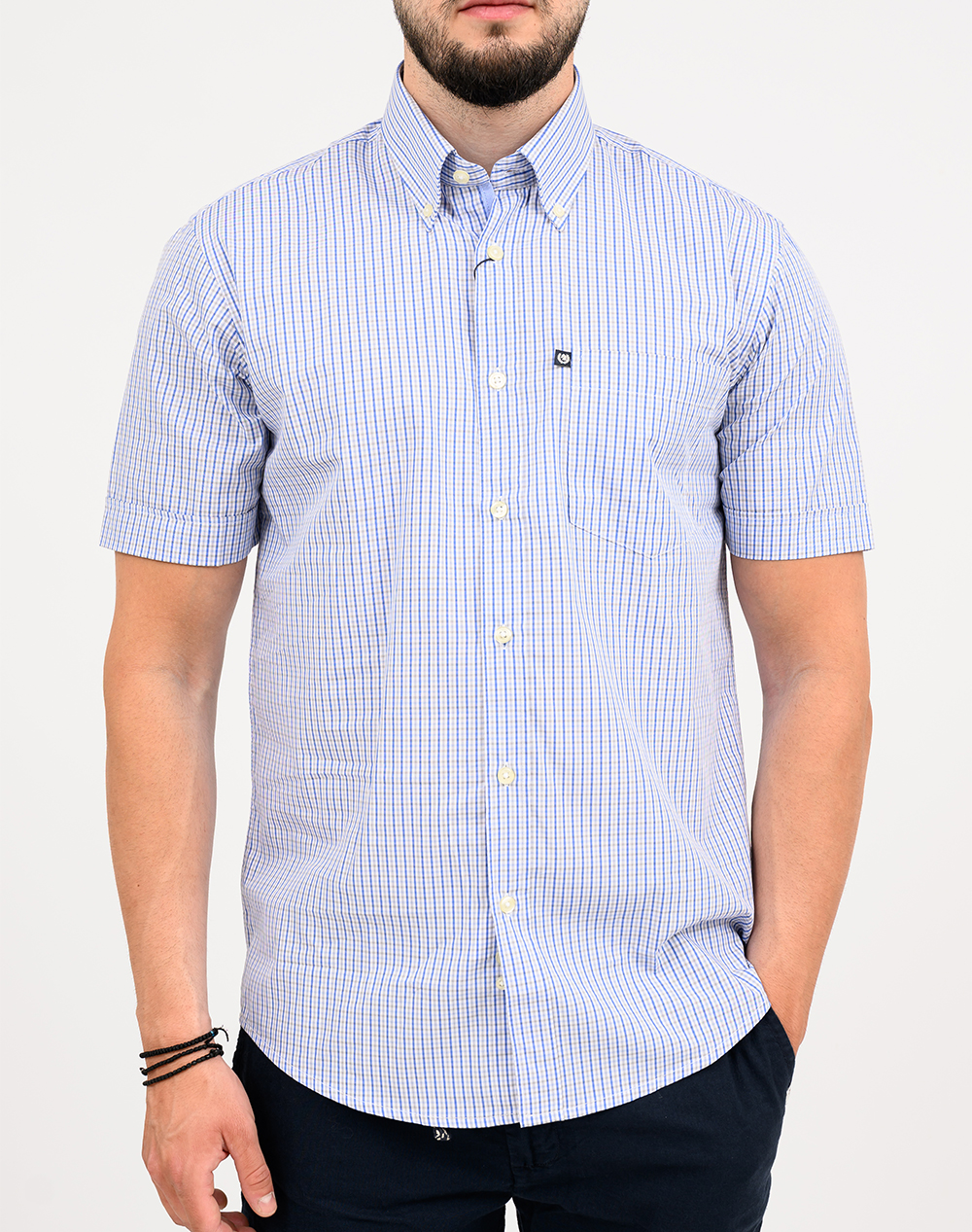 Ascot Shirt 15373254-10 Blue ανδρικά ρούχα πουκάμισα Politikos Shop Πολιτικός