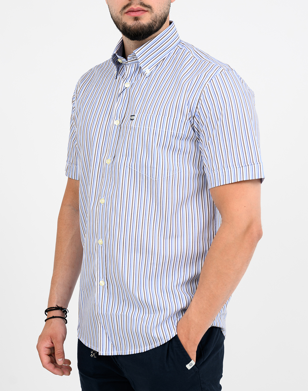 ASCOT SHIRT 15373254-46 Ciel