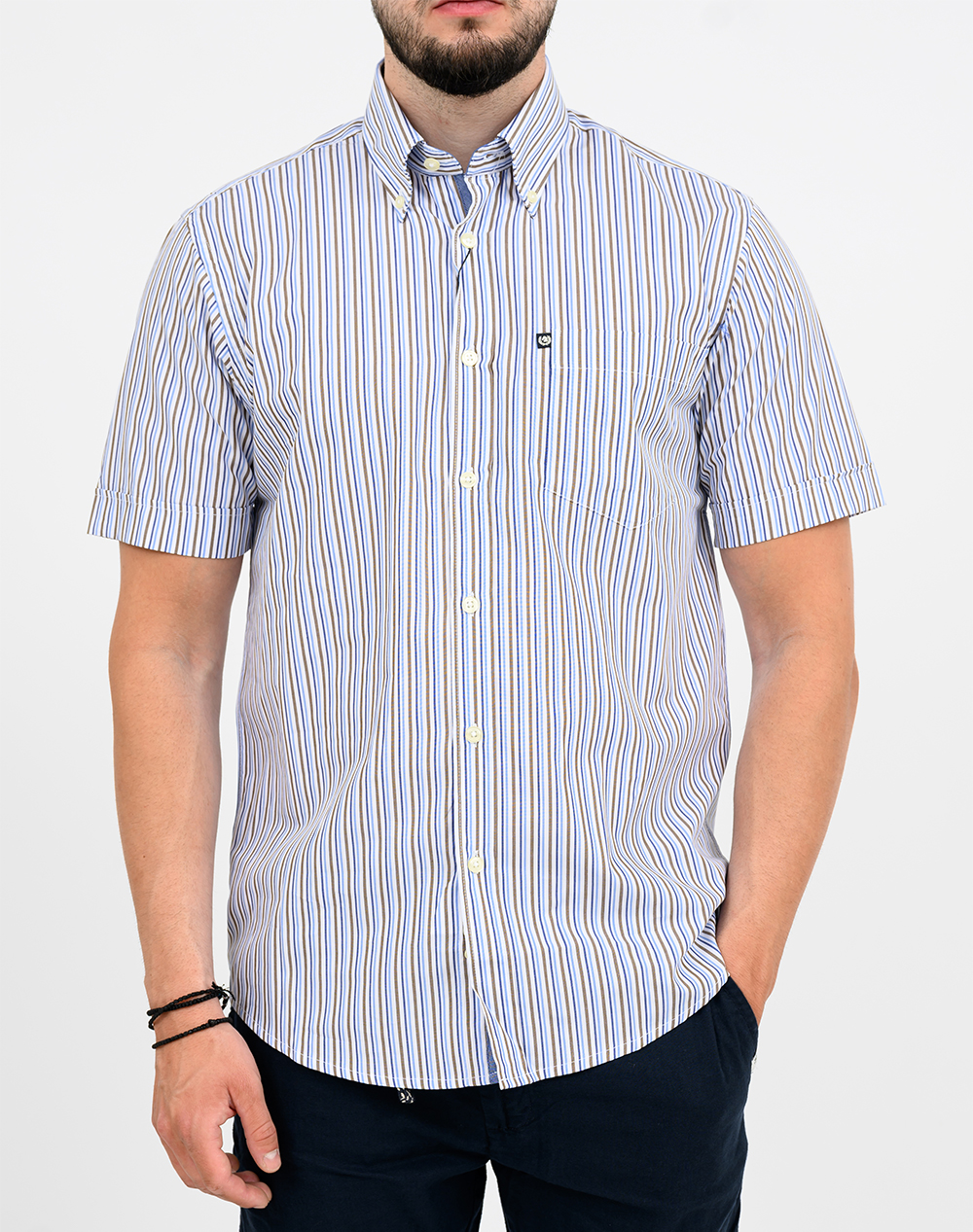 Ascot Shirt 15373254-46 Ciel ανδρικά ρούχα πουκάμισα Politikos Shop Πολιτικός