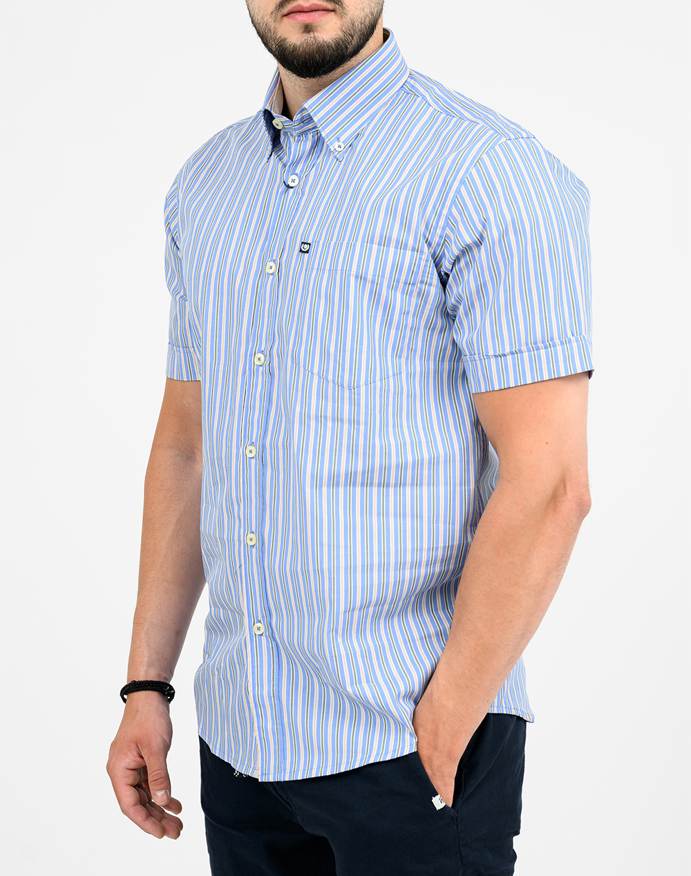 ASCOT SHIRT 15373254-36 LightBlue