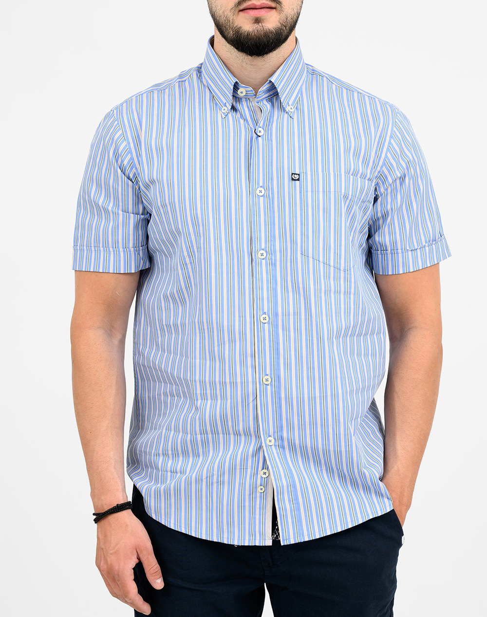 Ascot Shirt 15373254-36 Lightblue ανδρικά ρούχα πουκάμισα Politikos Shop Πολιτικός