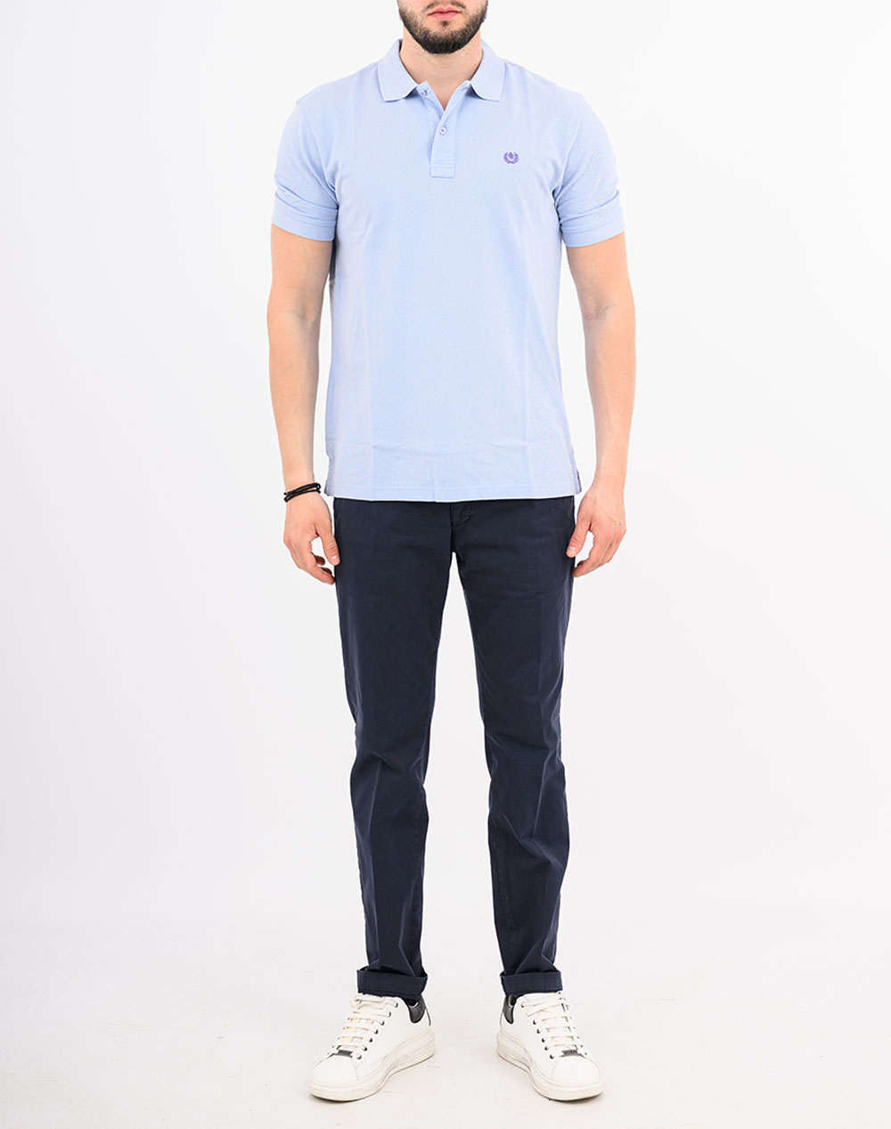 Ascot Polo 15388350-56 Ciel ανδρικά ρούχα μπλούζες Politikos Shop Πολιτικός