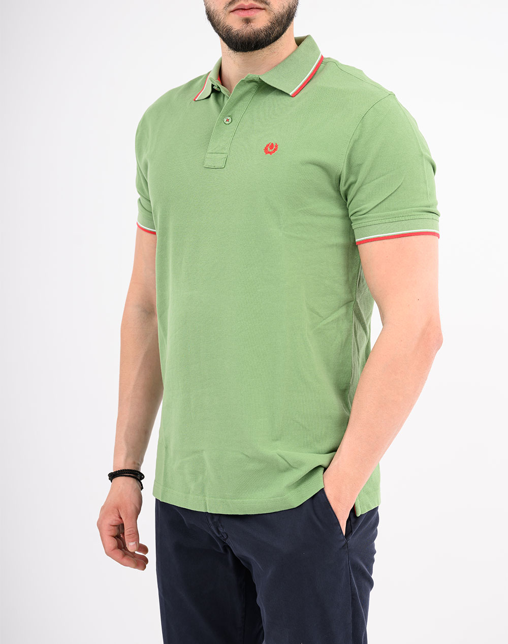 Ascot Polo 15388357-72 Lightgreen ανδρικά ρούχα μπλούζες Politikos Shop Πολιτικός
