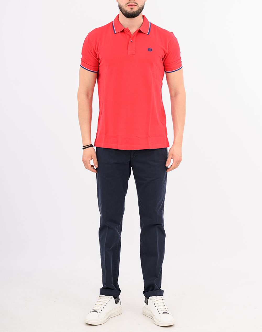 Ascot Polo 15388357-23 Red ανδρικά ρούχα μπλούζες Politikos Shop Πολιτικός