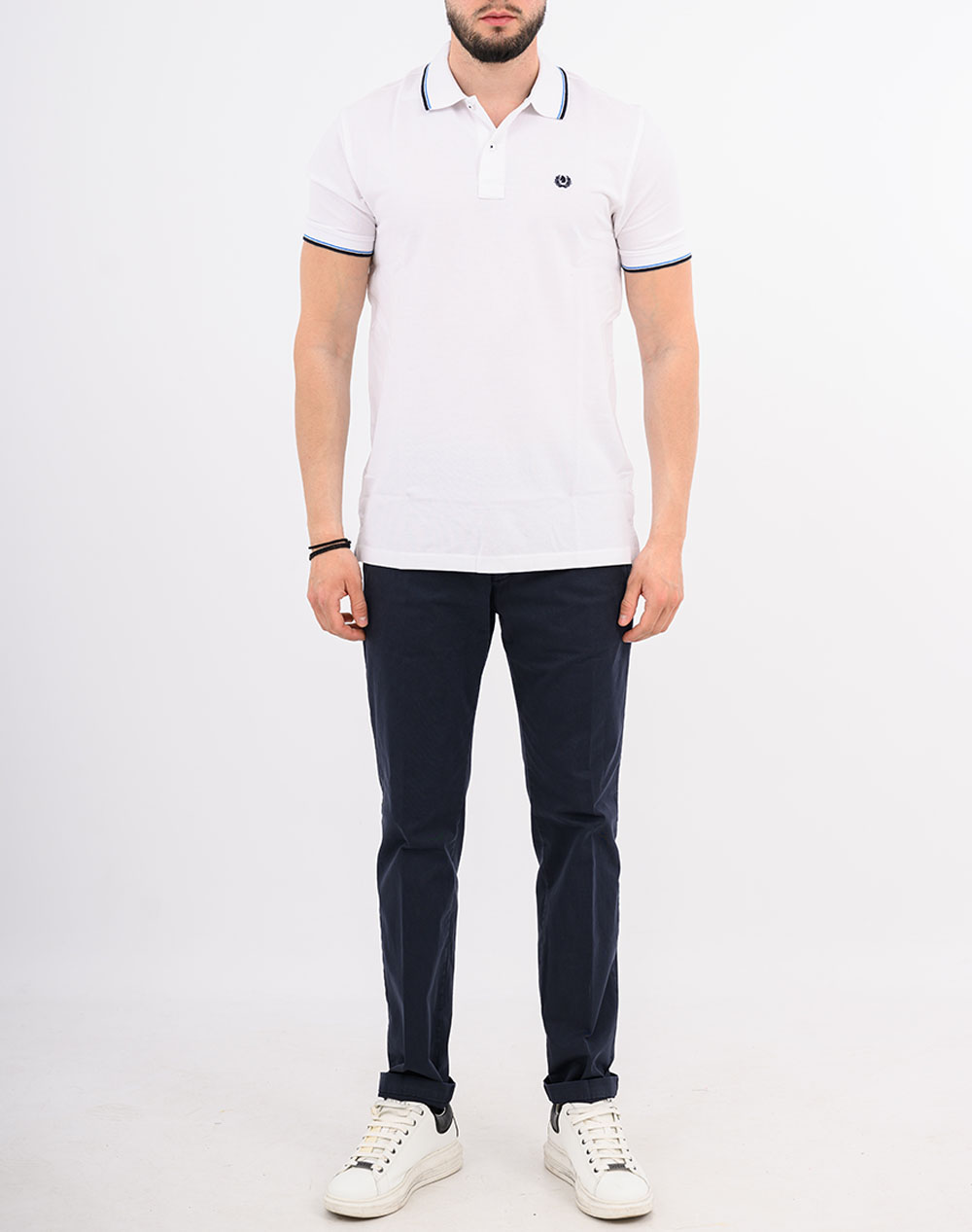 Ascot Polo 15388357-01 White ανδρικά ρούχα μπλούζες Politikos Shop Πολιτικός