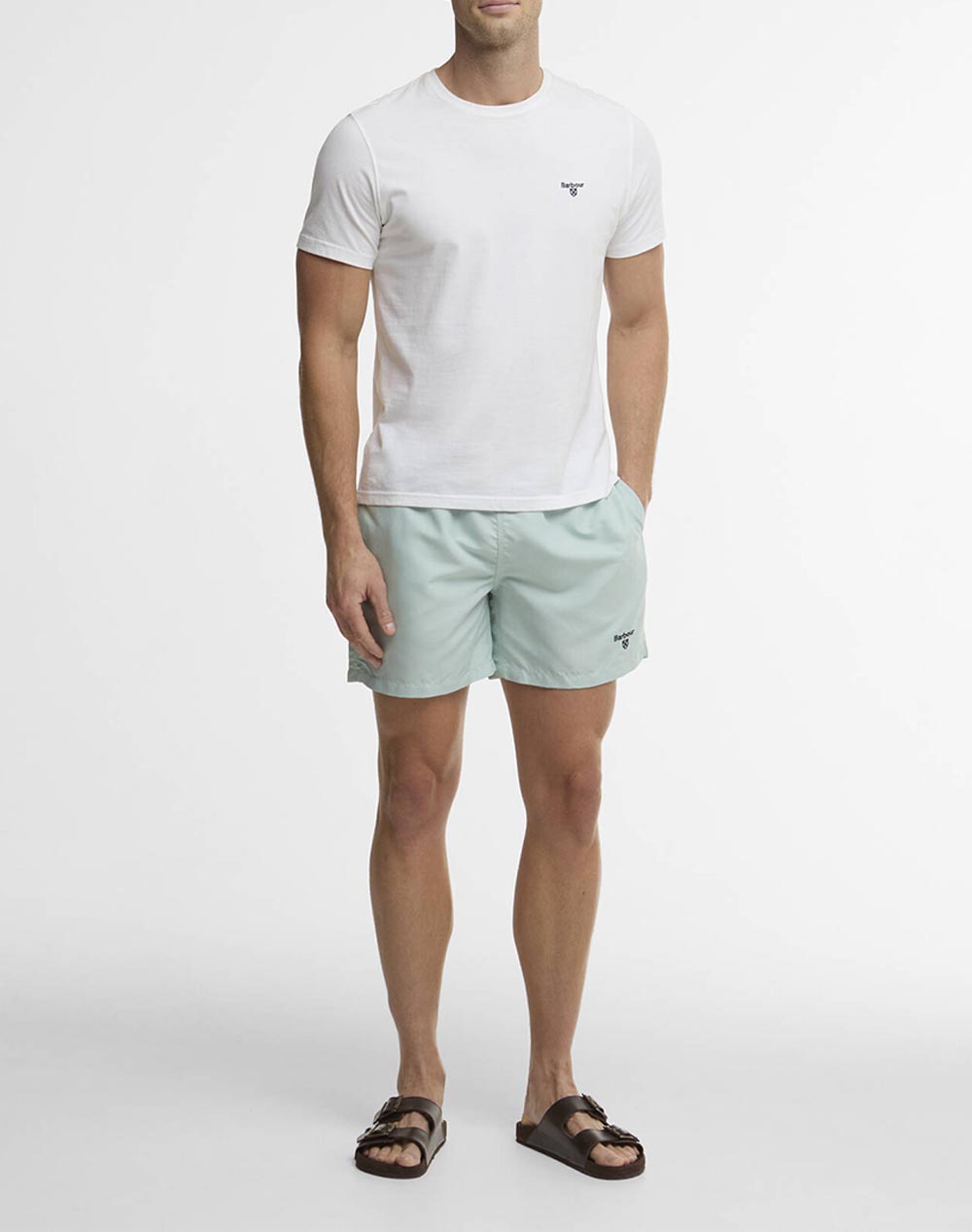 Barbour Μαγιό Σορτς Msw0100-Brbu11 Mintgreen ανδρικά ρούχα μαγιό Politikos Shop Πολιτικός