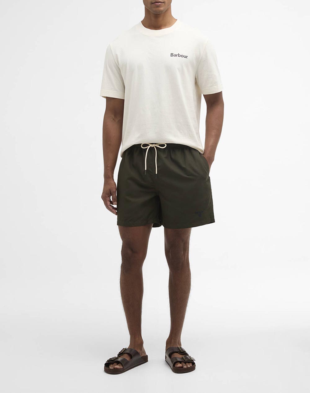Barbour Μαγιό Σορτς Msw0102-Brol51 Darkolivegreen ανδρικά ρούχα μαγιό Politikos Shop Πολιτικός