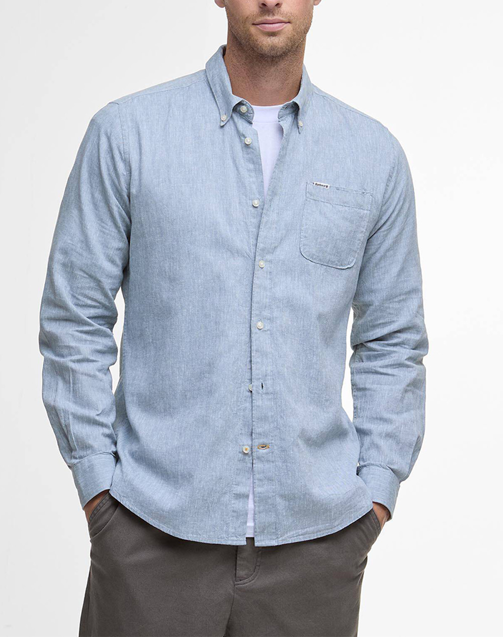 BARBOUR ΠΟΥΚΑΜΙΣΟ MSH5090-BRBU23 LightBlue