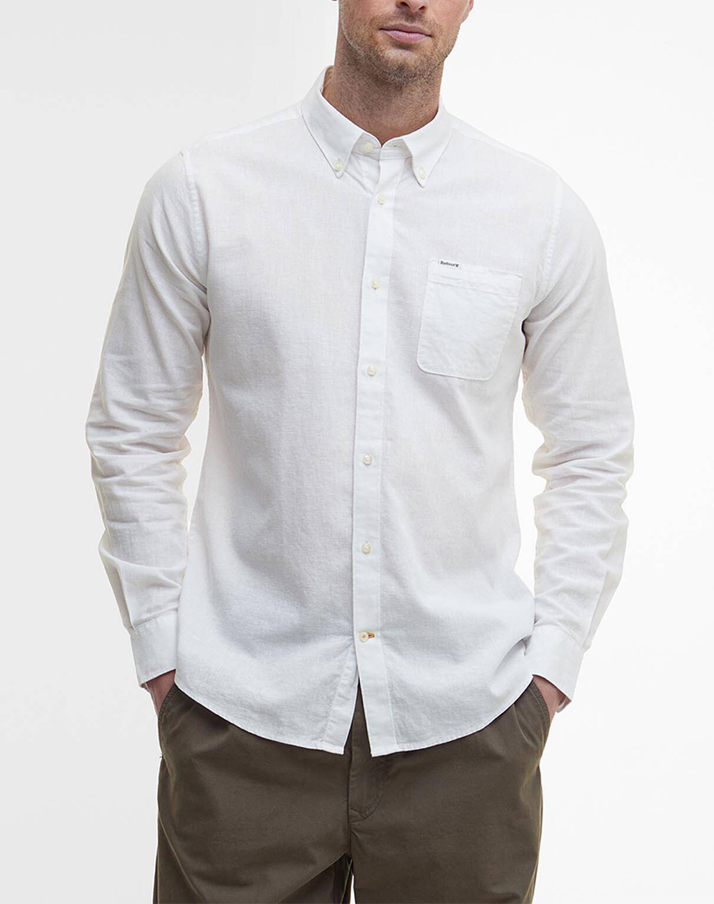BARBOUR ΠΟΥΚΑΜΙΣΟ MSH5090-BRWH11 White