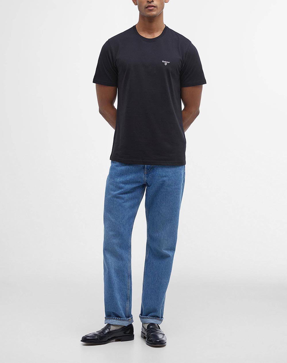 Barbour Μπλούζα T-Shirt Κ Μ Mts0331-Brbk31 Black ανδρικά ρούχα μπλούζες Politikos Shop Πολιτικός