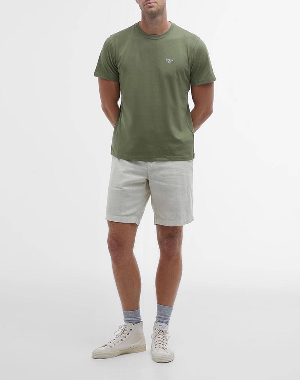 Barbour Μπλούζα T-Shirt Κ Μ Mts0331-Brol39 Olive ανδρικά ρούχα μπλούζες Politikos Shop Πολιτικός