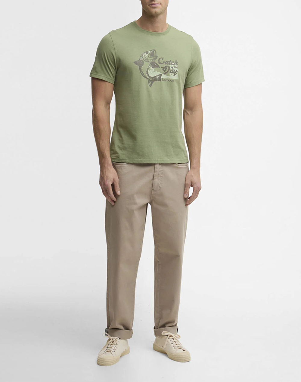 Barbour Μπλούζα T-Shirt Κ Μ Mts1561-Brgn34 5 Green ανδρικά ρούχα μπλούζες Politikos Shop Πολιτικός