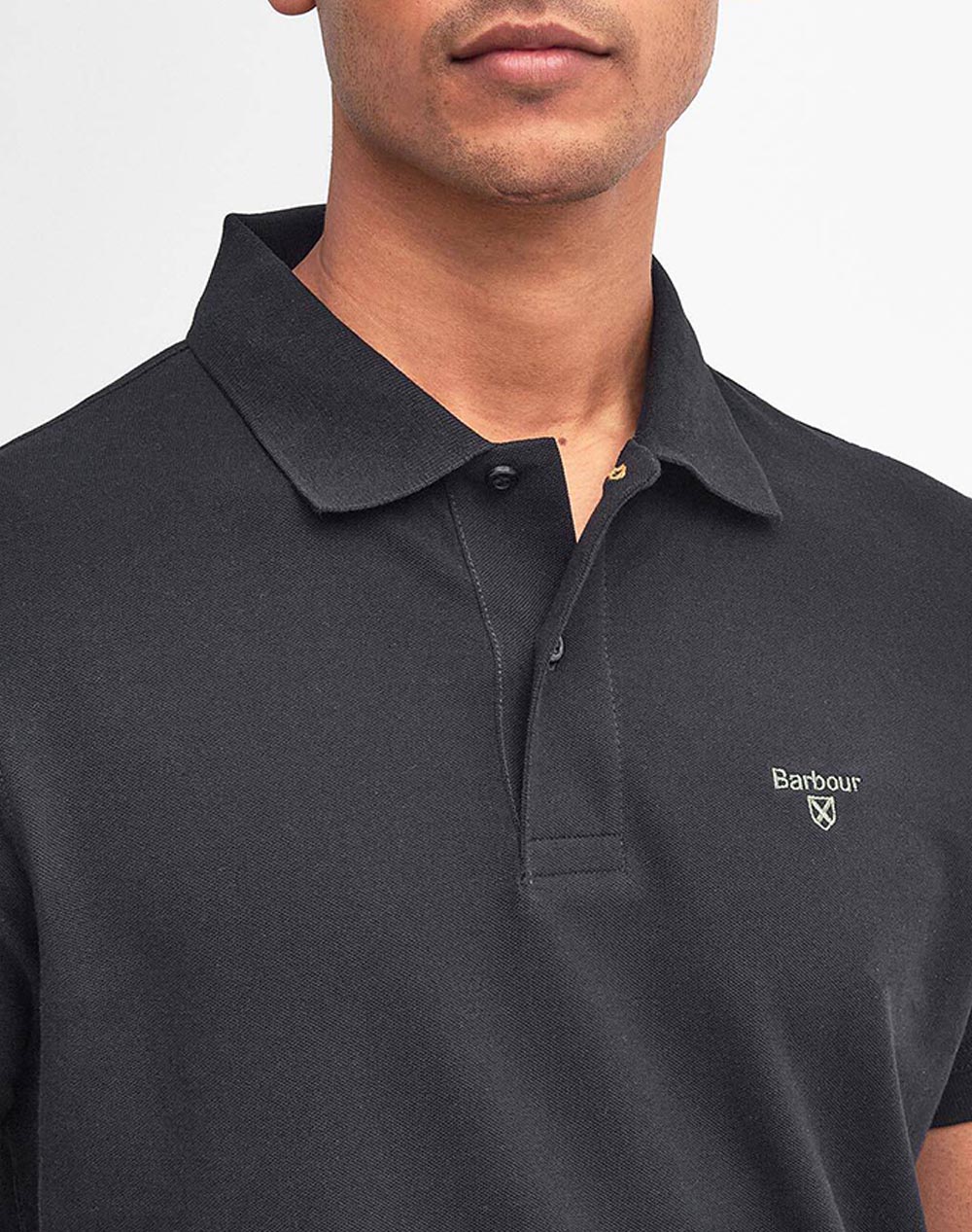 Barbour Μπλούζα Polo Mml1367-Brbk31 2 Black ανδρικά ρούχα μπλούζες Politikos Shop Πολιτικός