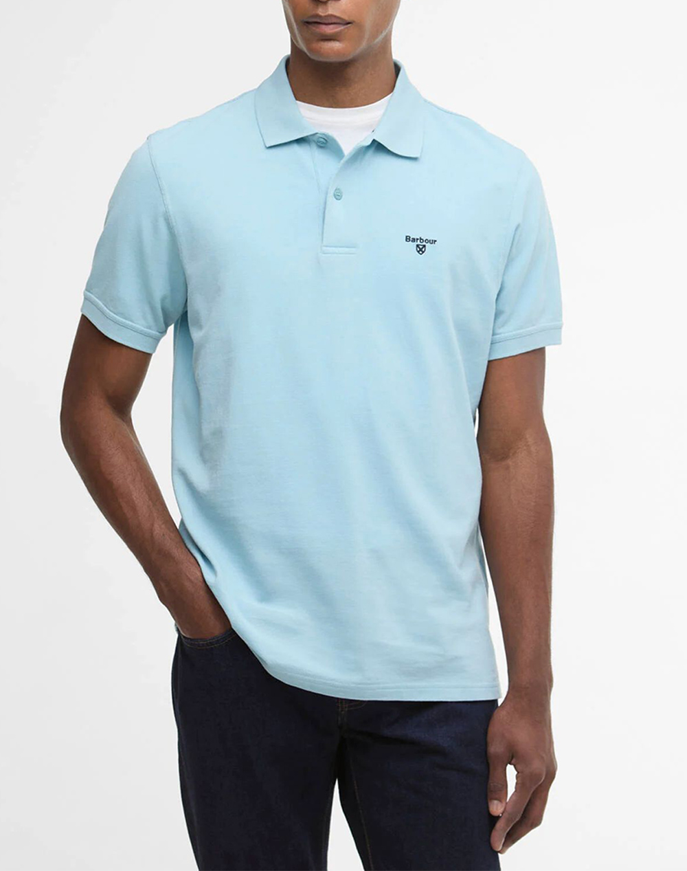 BARBOUR ΜΠΛΟΥΖΑ POLO MML1367-BRBU31.1 LightBlue