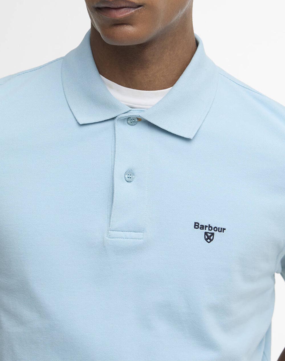 Barbour Μπλούζα Polo Mml1367-Brbu31 1 Lightblue ανδρικά ρούχα μπλούζες Politikos Shop Πολιτικός