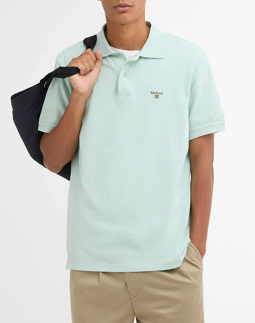 BARBOUR ΜΠΛΟΥΖΑ POLO MML1367-BRBU11 MintGreen