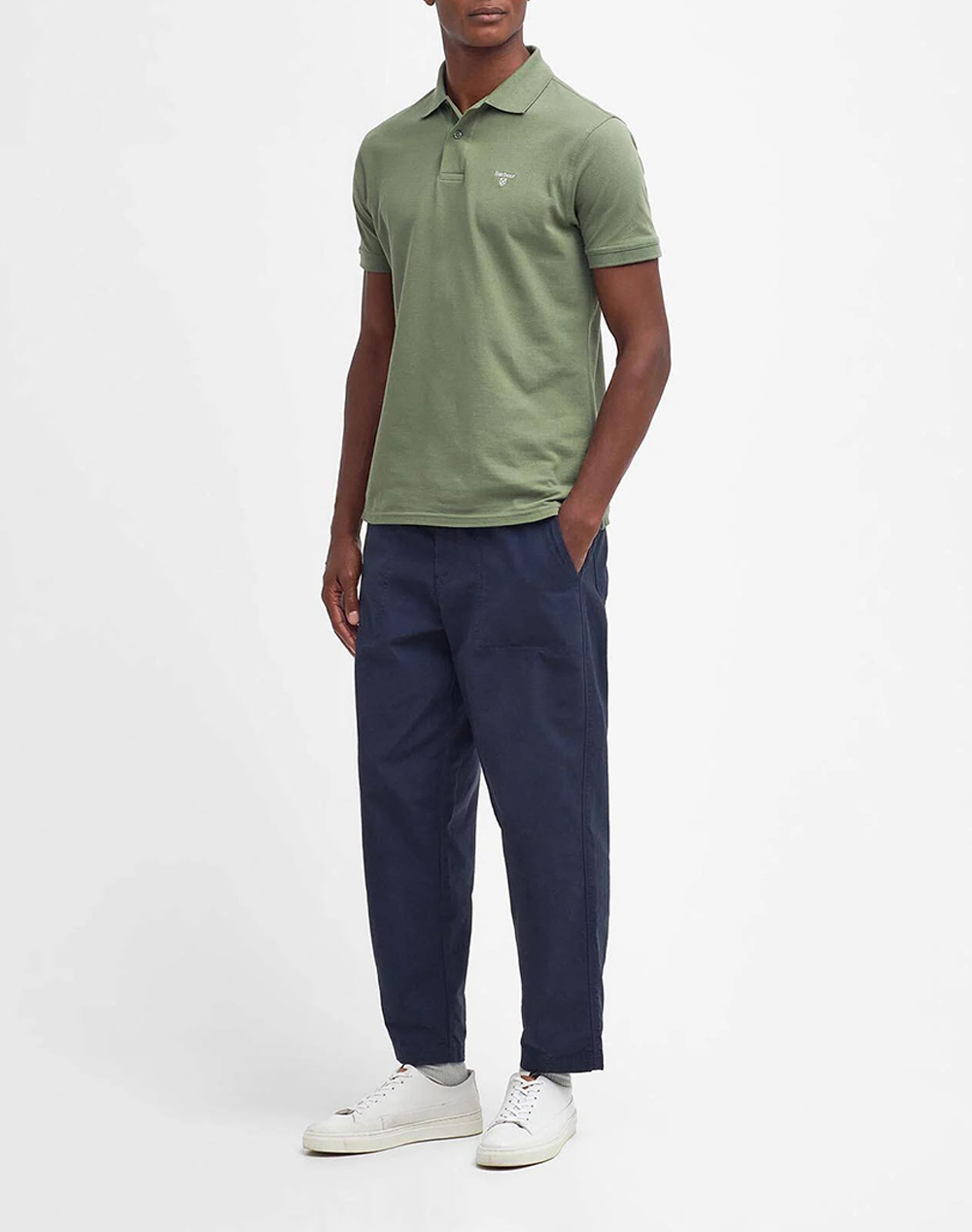 Barbour Μπλούζα Polo Mml1367-Brol39 1 Olive ανδρικά ρούχα μπλούζες Politikos Shop Πολιτικός
