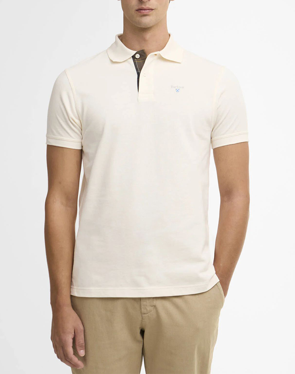 BARBOUR ΜΠΛΟΥΖΑ POLO MML0012-BRWH71.12 OffWhite