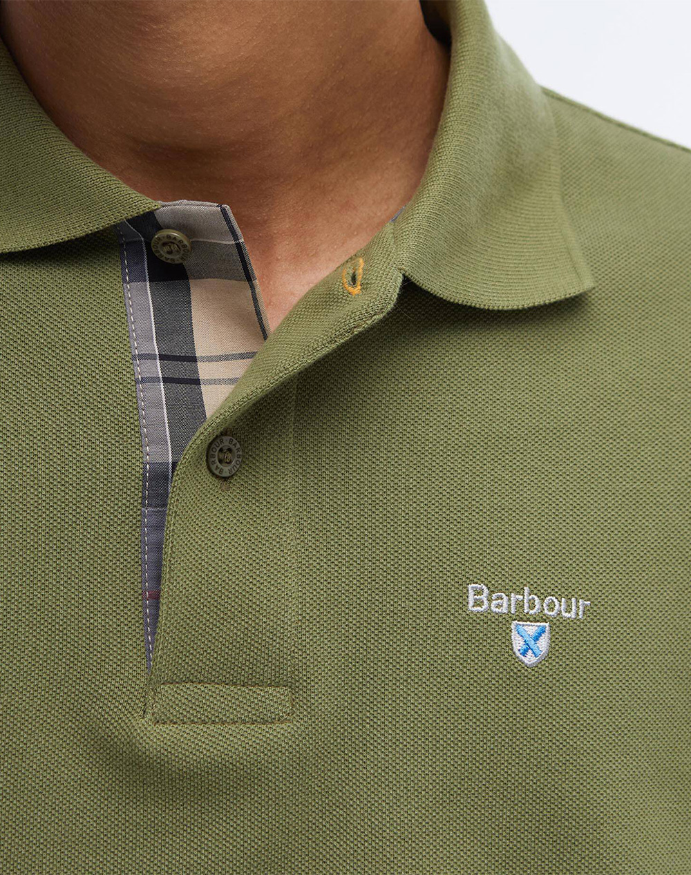 Barbour Μπλούζα Polo Mml0012-Brol39 Olive ανδρικά ρούχα μπλούζες Politikos Shop Πολιτικός