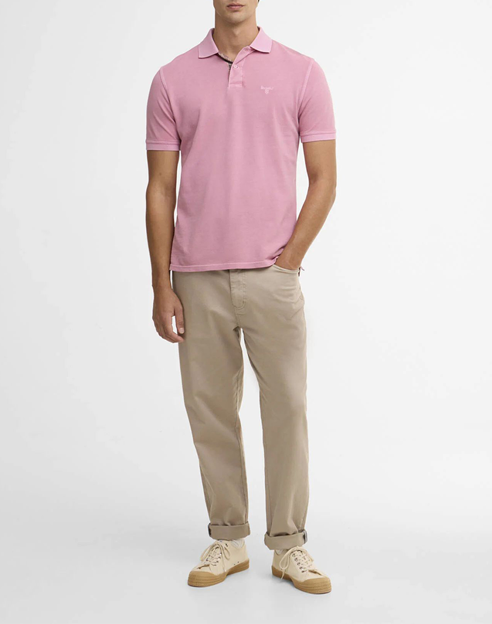 Barbour Μπλούζα Polo Mml1535-Brpi38 3 Deeppink ανδρικά ρούχα μπλούζες Politikos Shop Πολιτικός