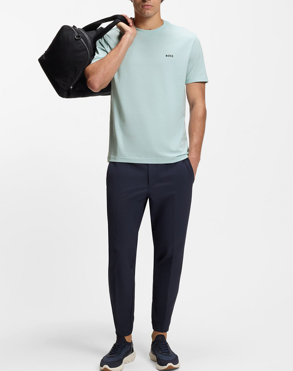 Boss Tee 10256064 01 50506373-447-447 Turquoise ανδρικά ρούχα μπλούζες T-Shirt Politikos Shop Πολιτικός