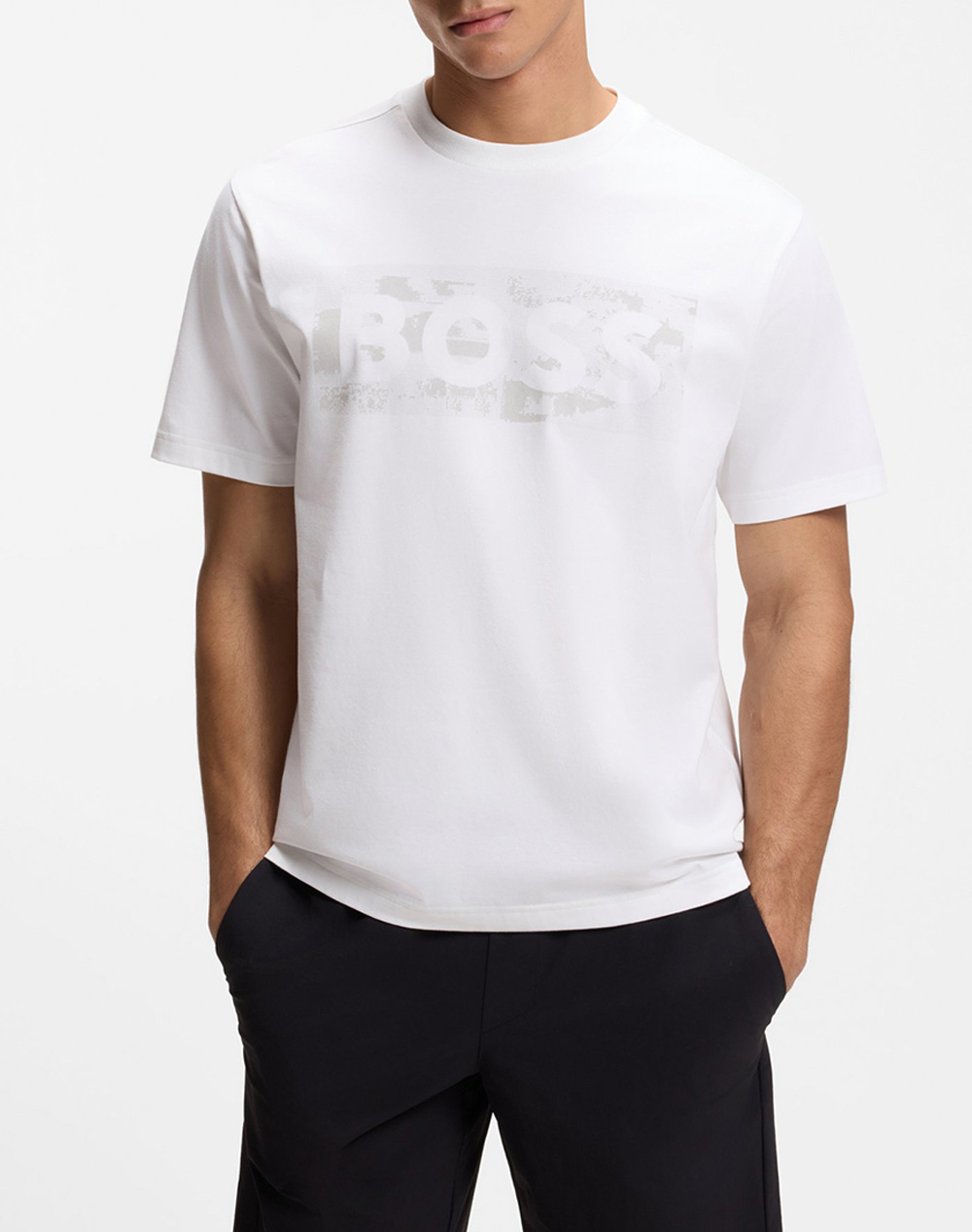 BOSS TS_Globe LogoPattern 10278673 01 50559363-100 White