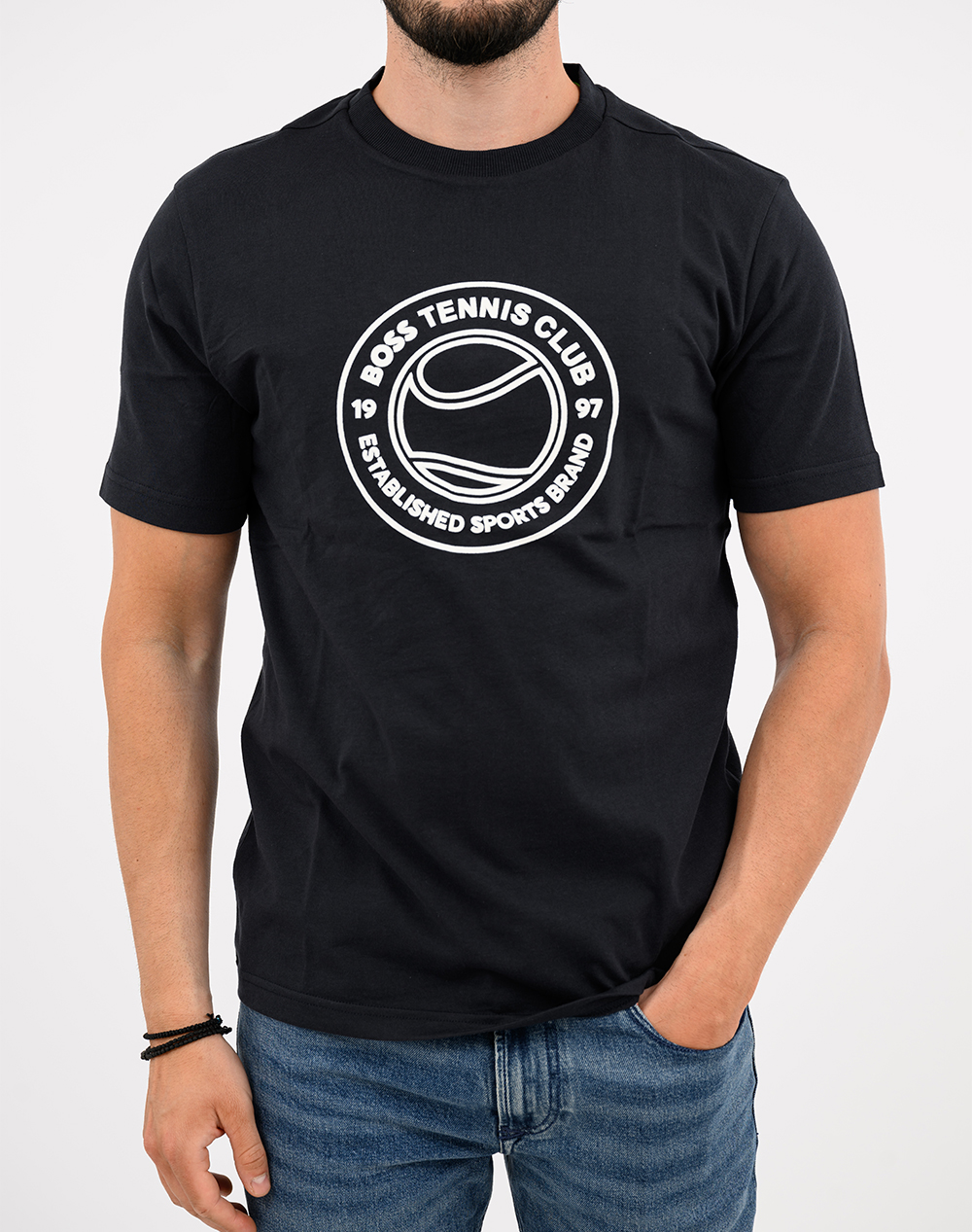 Boss Ts Join Logo 10274735 01 50553648-403 Midnightblue ανδρικά ρούχα μπλούζες T-Shirt Politikos Shop Πολιτικός
