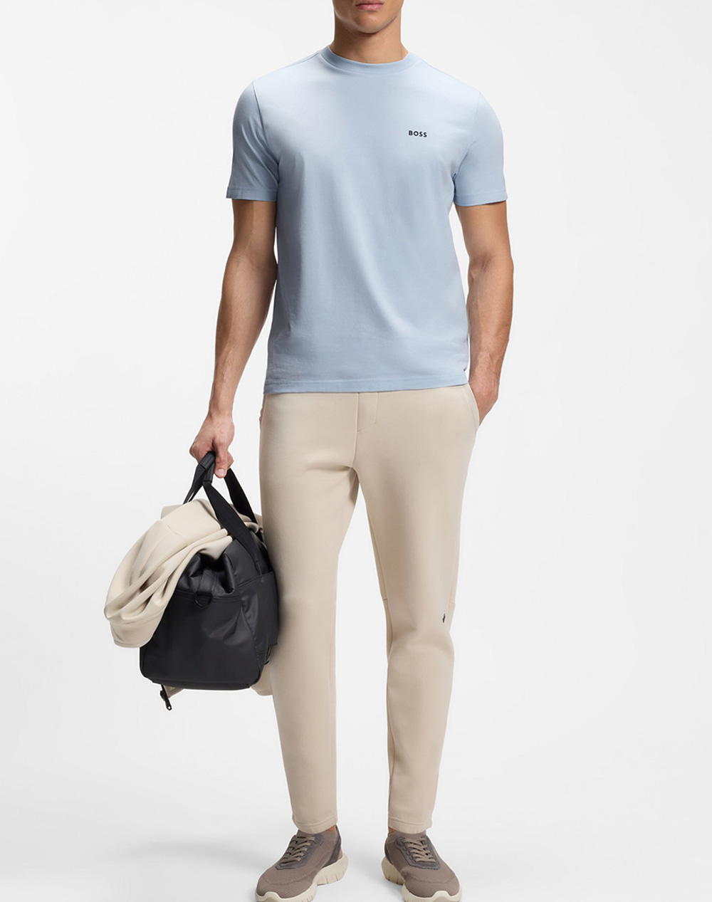 Boss Tee 10256064 01 50506373-460-460 Ciel ανδρικά ρούχα μπλούζες T-Shirt Politikos Shop Πολιτικός