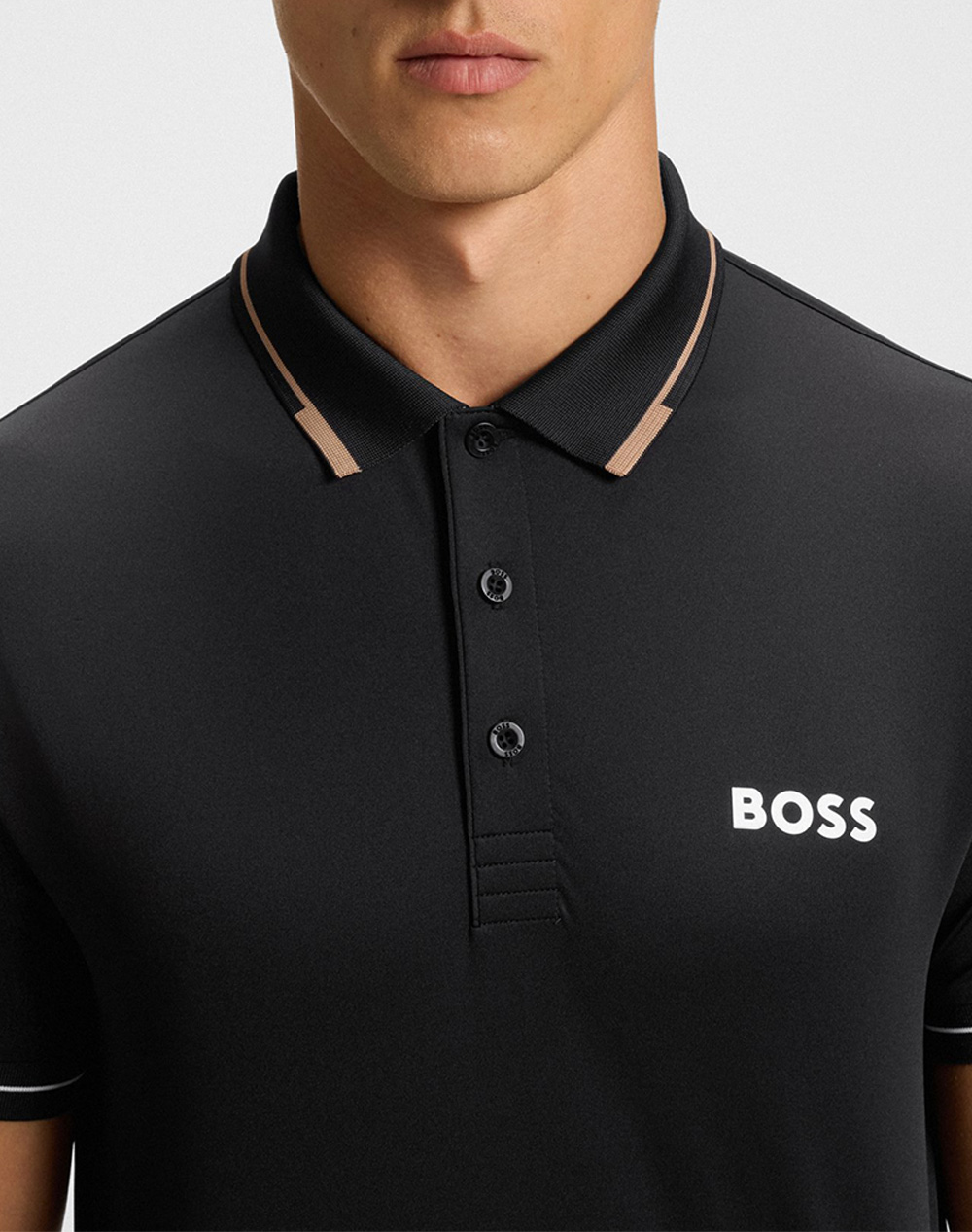 Boss Paul Pro 10258089 01 50506203-005 Black ανδρικά ρούχα μπλούζες Polo Politikos Shop Πολιτικός