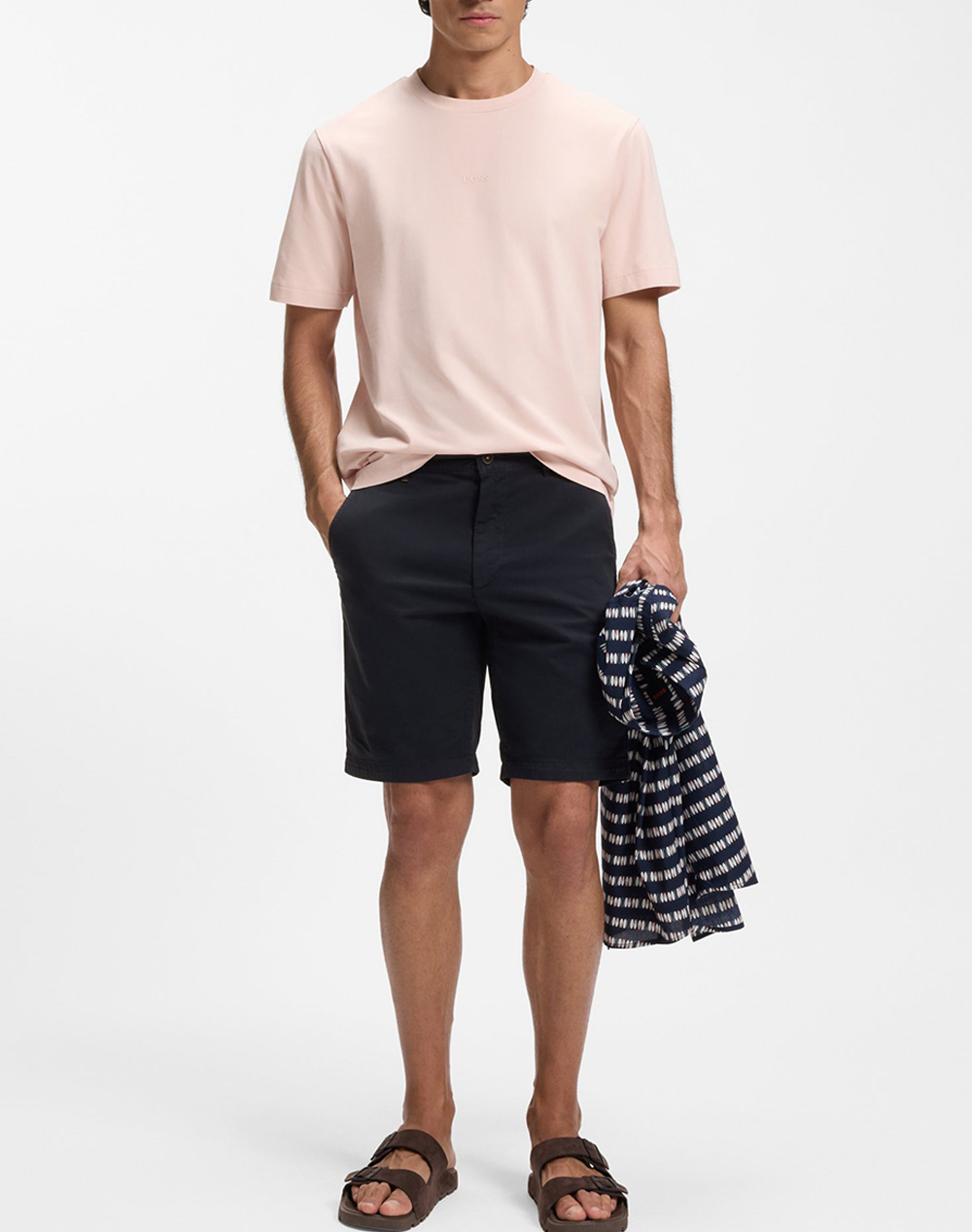 Boss Chino-Slim-Shorts 10270650 01 50536723-404 Darkblue ανδρικά ρούχα Σορτς Βερμουδες Chinos Politikos Shop Πολιτικός