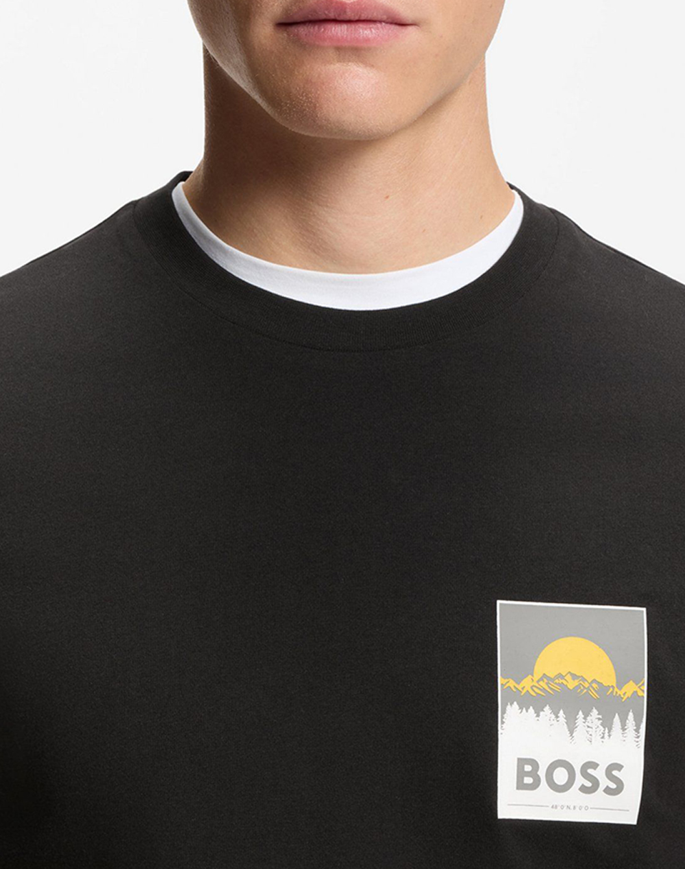 Boss Te Plain 10276582 01 50556023-001 Black ανδρικά ρούχα μπλούζες T-Shirt Politikos Shop Πολιτικός