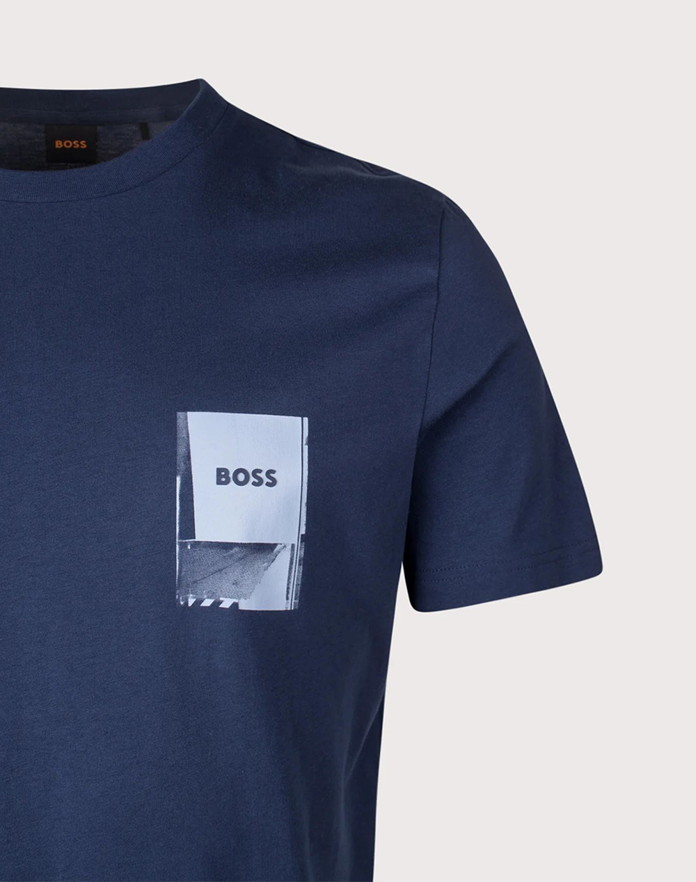 Boss Te Plain 10276582 01 50556023-464 Blue ανδρικά ρούχα μπλούζες T-Shirt Politikos Shop Πολιτικός