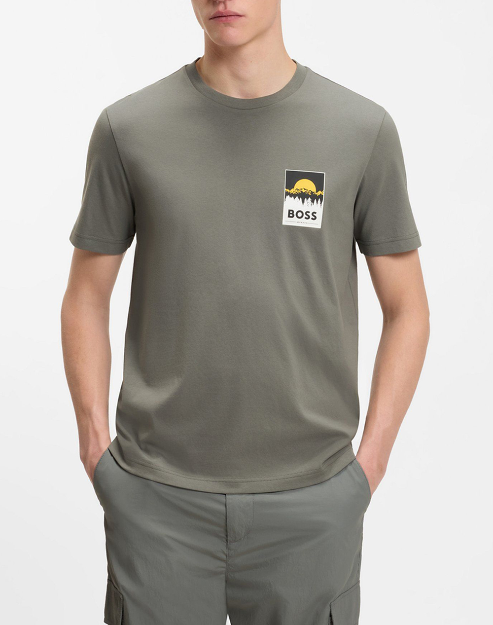 BOSS Te_Plain 10276582 01 50556023-076 Gray