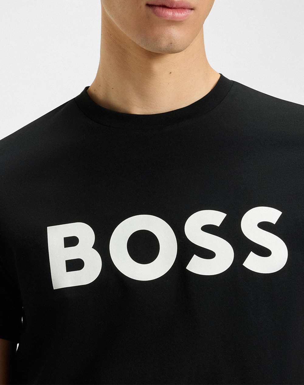 Boss Thinking 1 10246016 01 50481923-001 Black ανδρικά ρούχα μπλούζες T-Shirt Politikos Shop Πολιτικός