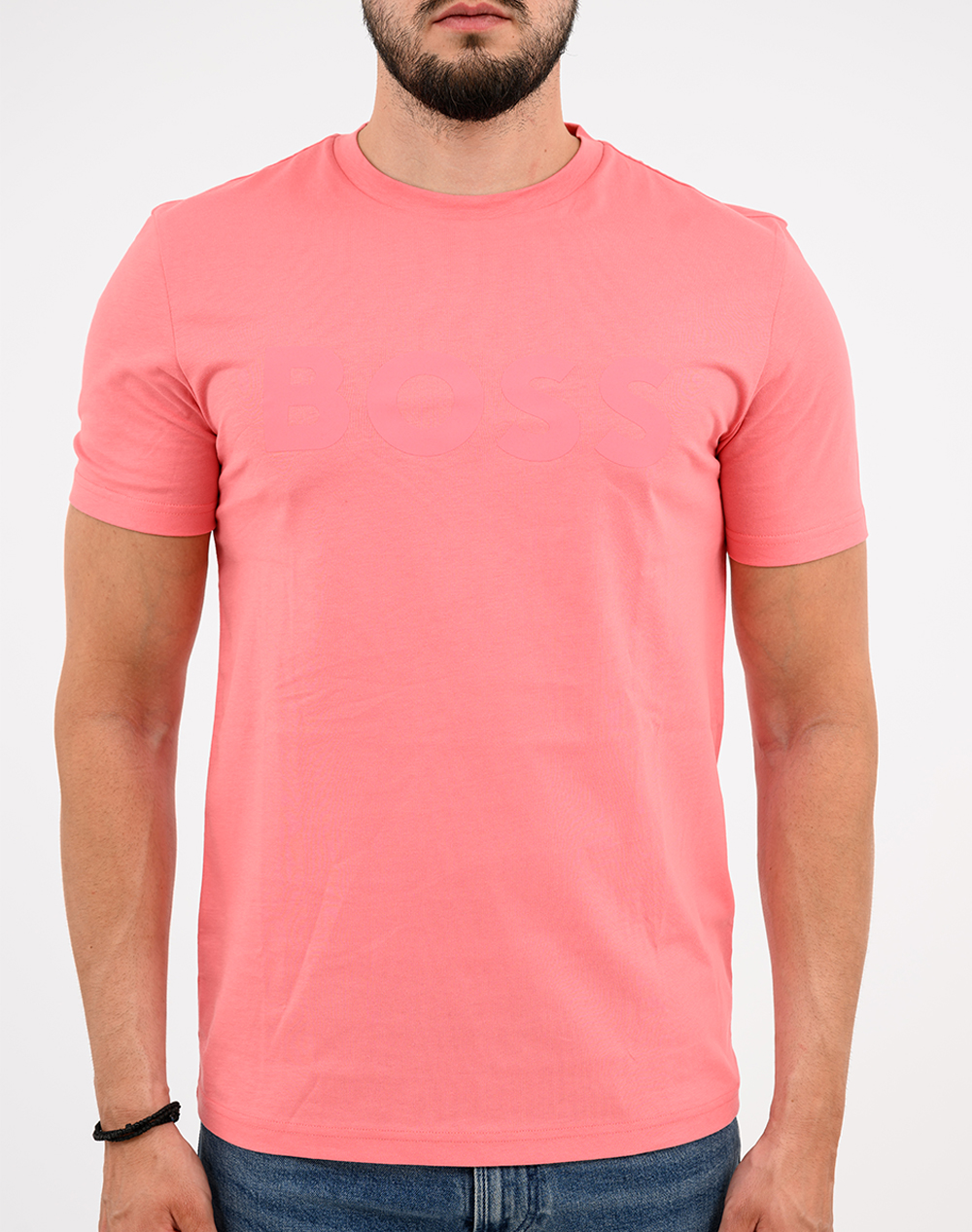 Boss Thinking 1 10246016 01 50481923-632 Coral ανδρικά ρούχα μπλούζες T-Shirt Politikos Shop Πολιτικός