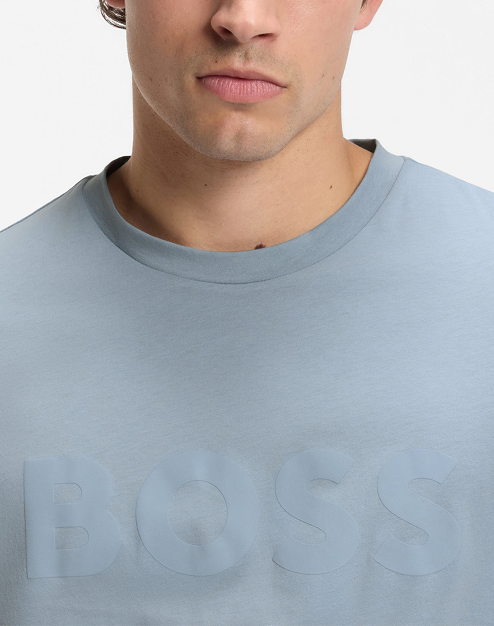 Boss Thinking 1 10246016 01 50481923-458 Lightblue ανδρικά ρούχα μπλούζες T-Shirt Politikos Shop Πολιτικός