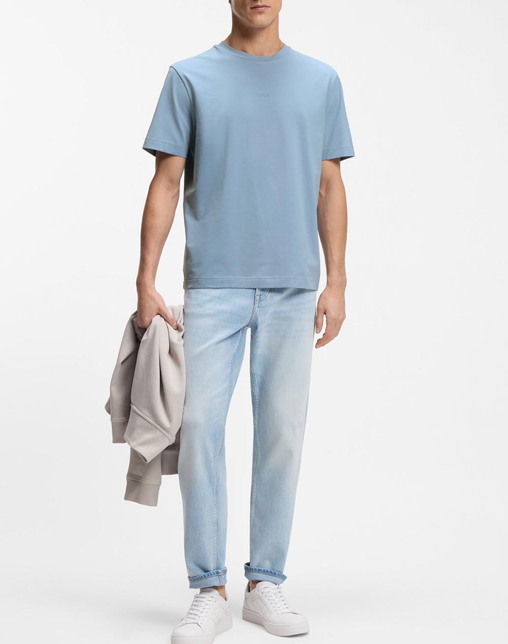 Boss Tchup 10242929 01 50473278-458-458 Lightblue ανδρικά ρούχα μπλούζες T-Shirt Politikos Shop Πολιτικός