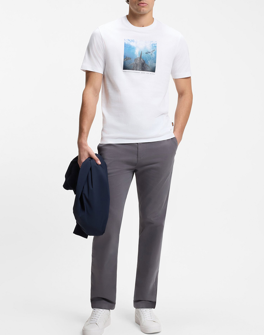 Boss Te Creature 10277382 01 50561861-101 Offwhite ανδρικά ρούχα μπλούζες T-Shirt Politikos Shop Πολιτικός