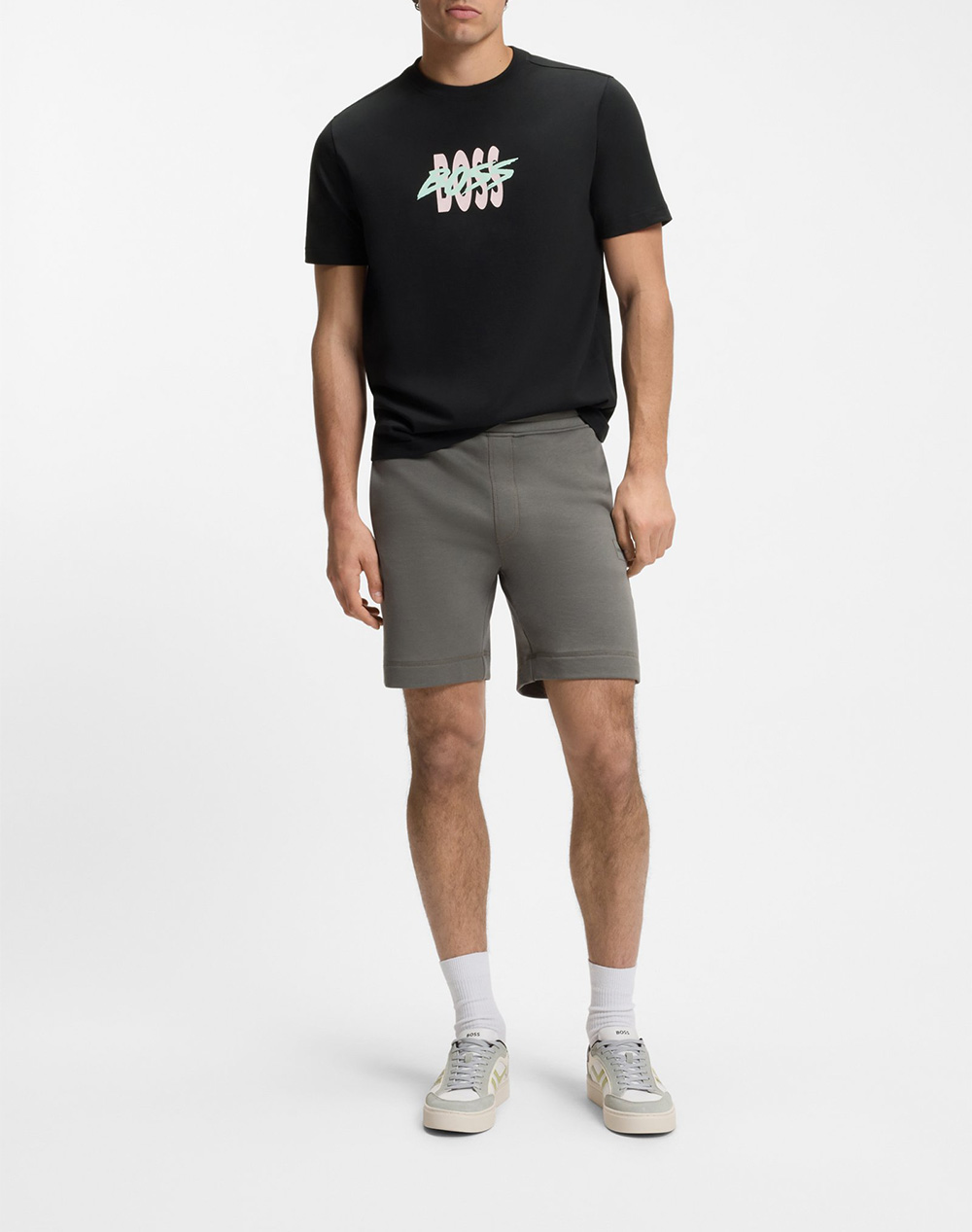 Boss Te Bass 10277382 01 50561850-001 Black ανδρικά ρούχα μπλούζες T-Shirt Politikos Shop Πολιτικός