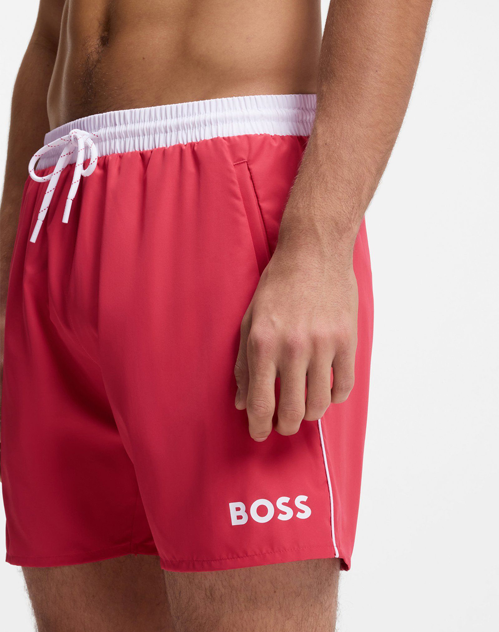 Boss Starfish 10259586 01 50514429-609-609 Red ανδρικά ρούχα μαγιό Σορτς Politikos Shop Πολιτικός