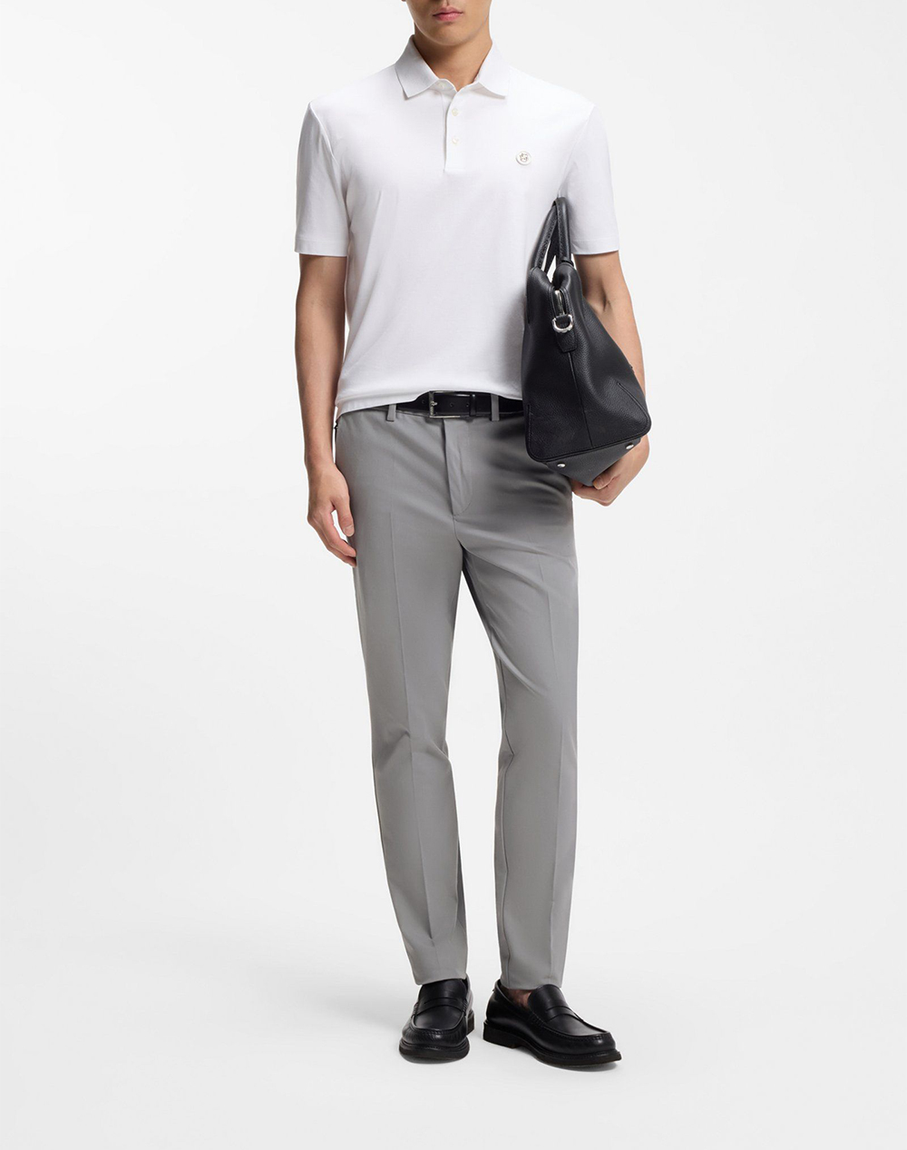 Boss P-Kaiton1-Zip 10271527 01 50543945-047-047 Lightgray ανδρικά ρούχα παντελόνια Chinos Politikos Shop Πολιτικός