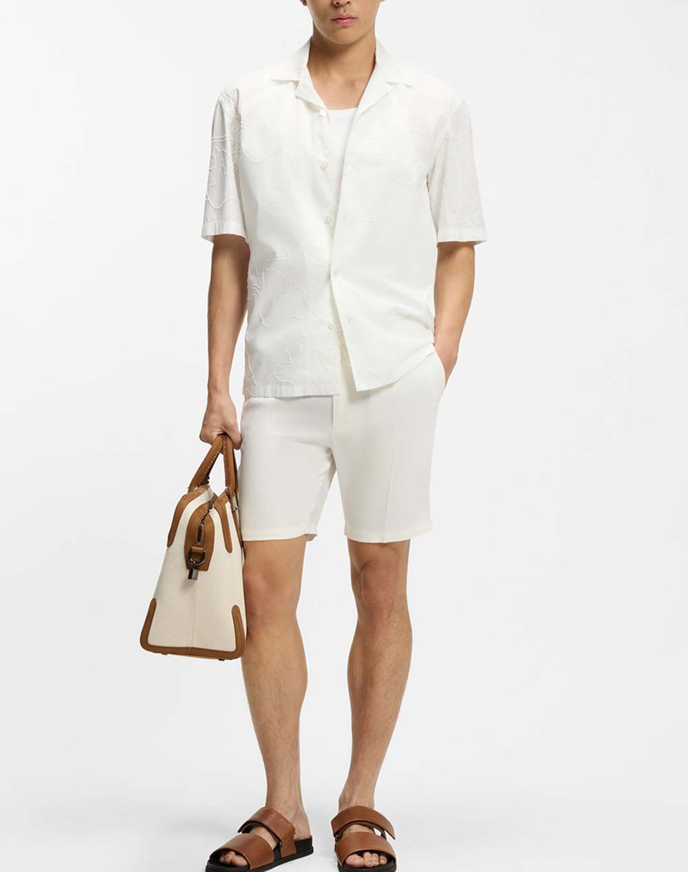 BOSS H-Kane1-RDS-Shorts 10270605 01 50557537-100 White φωτογραφία