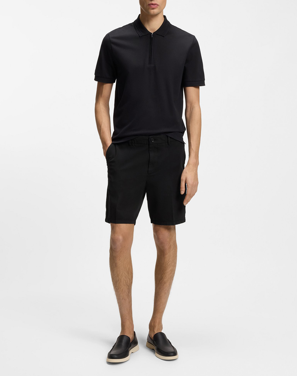 Boss H-Kane1-Shorts 10276906 01 50555235-001-001 Black ανδρικά ρούχα Σορτς Βερμουδες Chinos Politikos Shop Πολιτικός