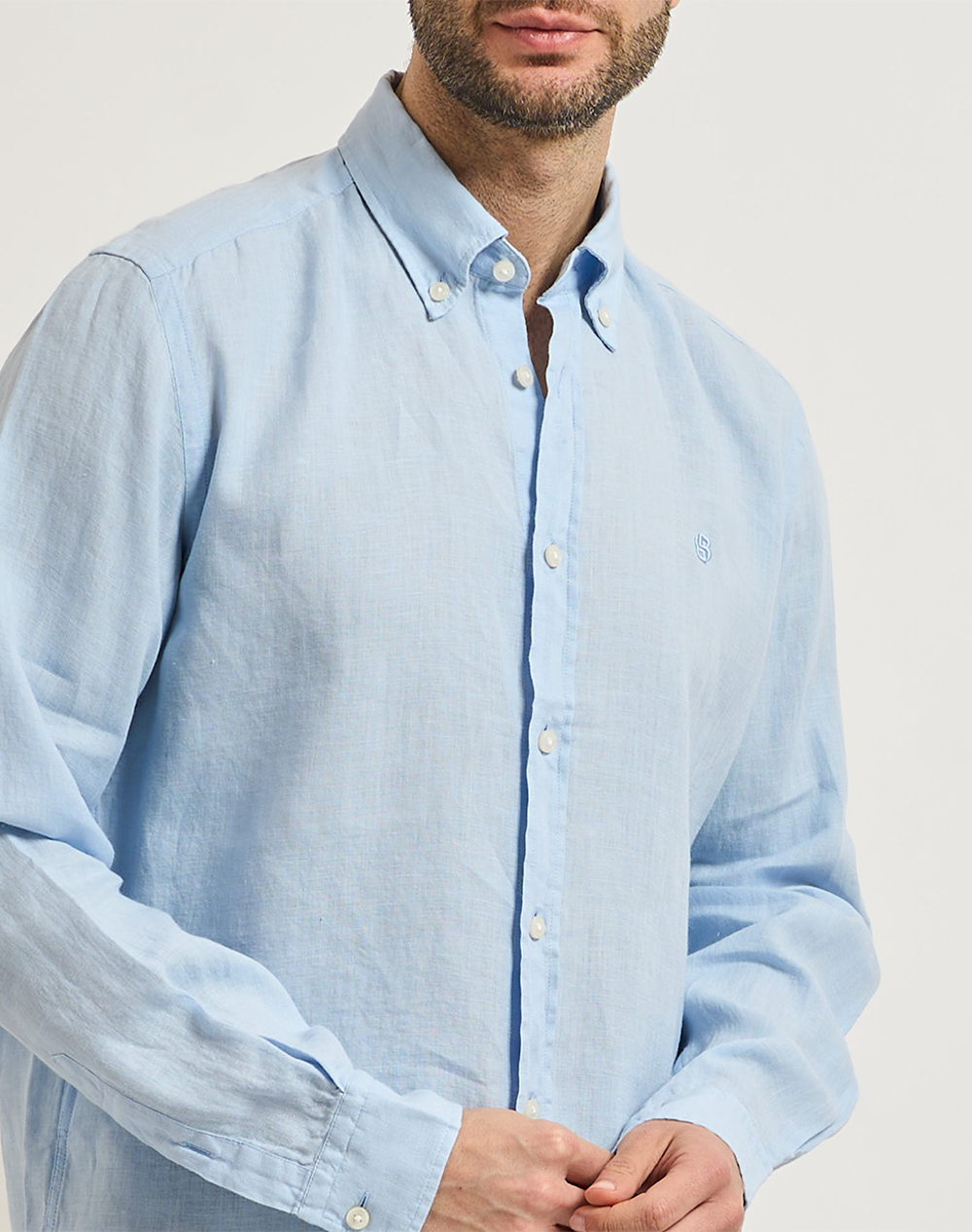 Boss H-Liam-Bd-E-C1-261 10261979 01 50556077-450 Lightblue ανδρικά ρούχα πουκάμισα Politikos Shop Πολιτικός